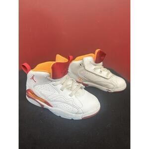 Jordan 6 Rings Toddler White Red Orange Sneakers 323421-103 Size 6C
